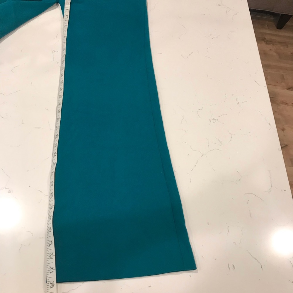 Black Halo Wide Leg Pants Turquoise Blue Sz 2 - Picture 7 of 8